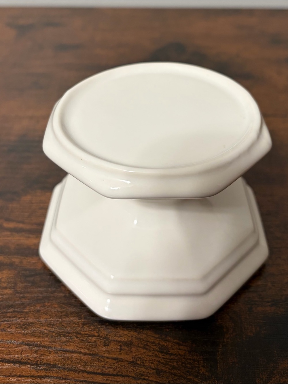 Pfaltzgraff Pedestal Candleholder Heritage White Pattern - Picture 3 of 11